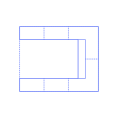 Layouts Pantries Butler Framed U Shape 1 Side End Sticker Outline Svg File, Free Vectors File